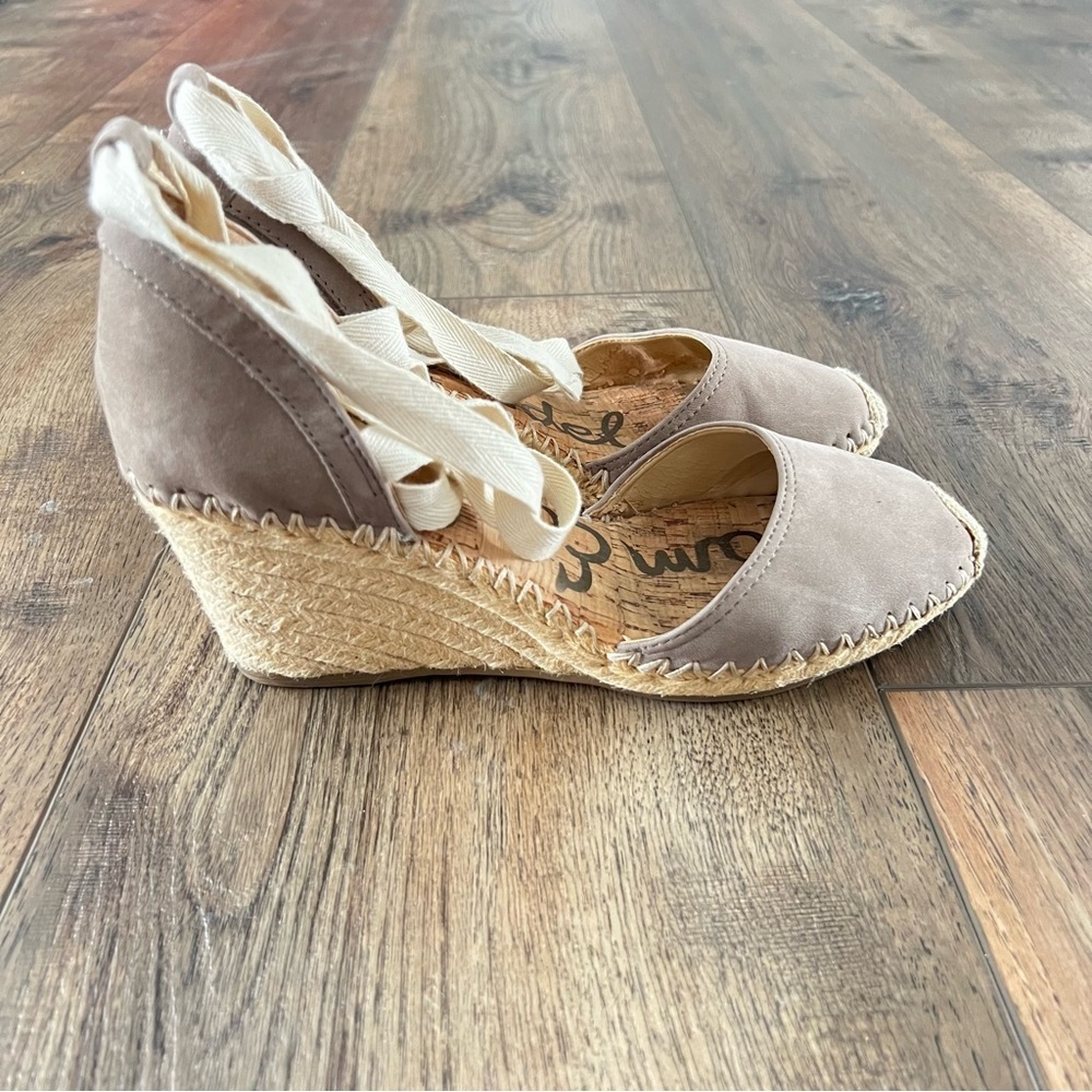 Sam Edelman Patsy Espadrille Woven Wedge Suede An… - image 2